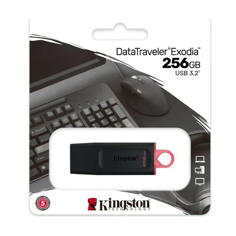 Kingston DataTraveler Exodia 256GB USB 3.2 Stick Μαύρο