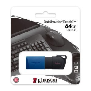 Kingston Datatraveler Exodia M 64GB USB 3.2 Stick Μαύρο