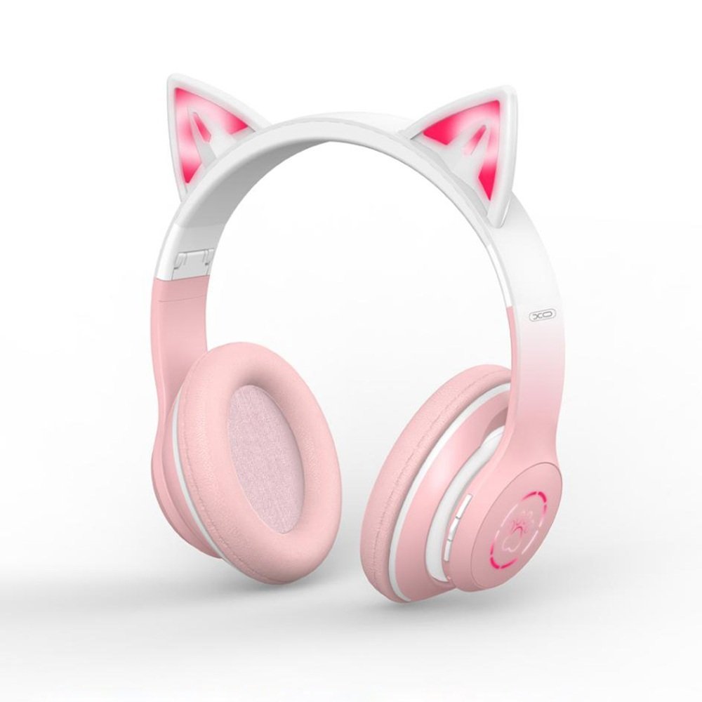 XO BE38 Bluetooth Hands Free Cat Lights pink