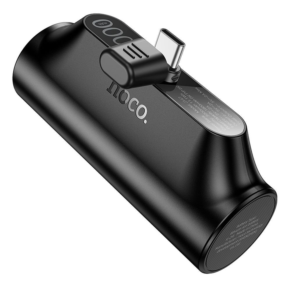 Hoco J147 powerbank 3000 mAh with built-in connector Type C black