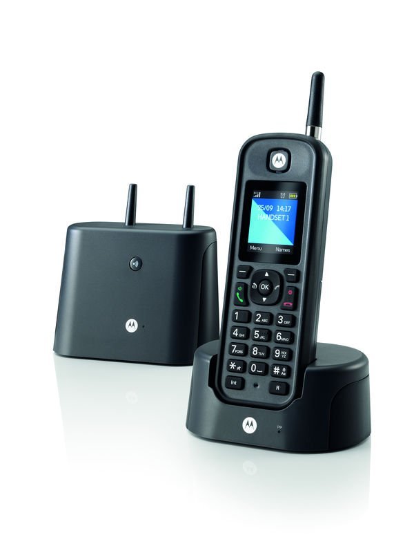 Motorola O201 Black GR (Ελληνικό Μενού) Αδιάβροχο ασύρματο τηλέφωνο με εμβέλεια έως και 1 km