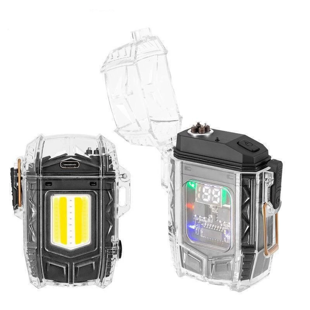 Επαναφορτιζόμενος Αναπτήρας PLASMA Με Φακό LED D48-2 – Arc Ignition Portable Lamp